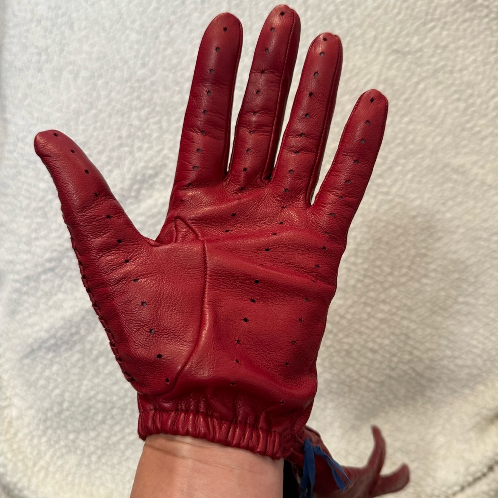Portolano Red Leather gloves